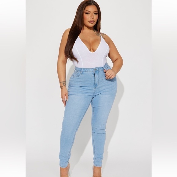 FASHION NOVA Booty Lifting High Rise Stretch Skinny Jeans Size 15 NWT - Picture 5 of 7